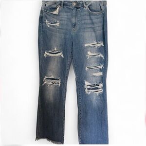 Judy Blue Distressed Blue Women's 18W Jeans - Classic Ripped Denim